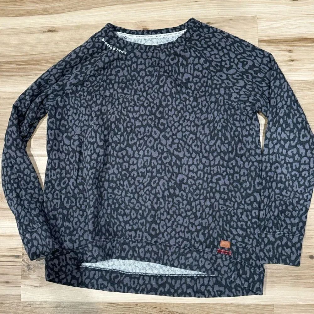 Peace Love World Black Grey Oversized Sweatshirt Women’s Small